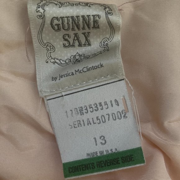 Vintage Gunne Sax Peach/Pink Cottagecore Prairie Formal Dress - Picture 2 of 4